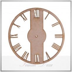 ساعت چوبی خام مدل اعداد یونانی