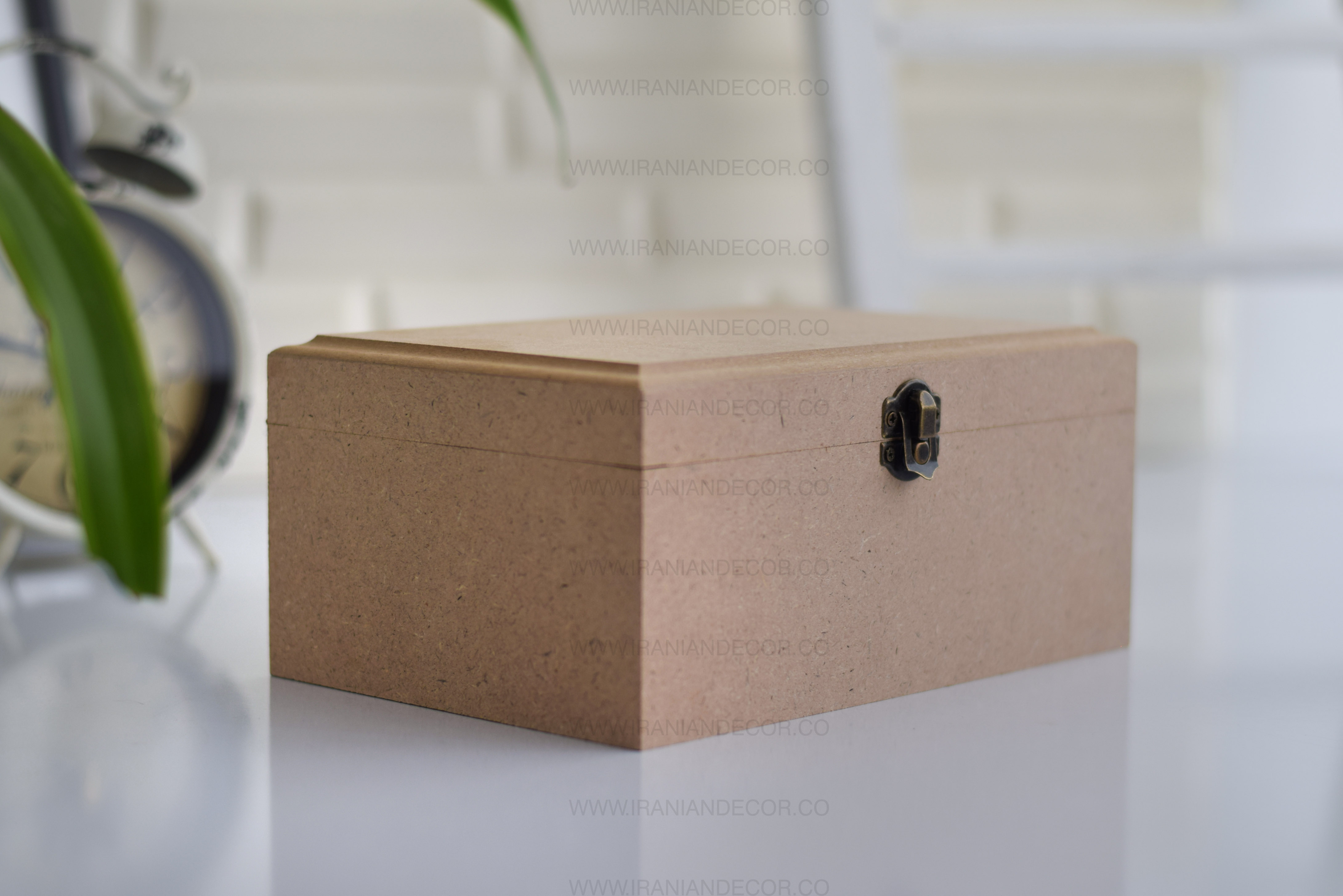 جعبه چوبی خام مقسم دار 10*20*20